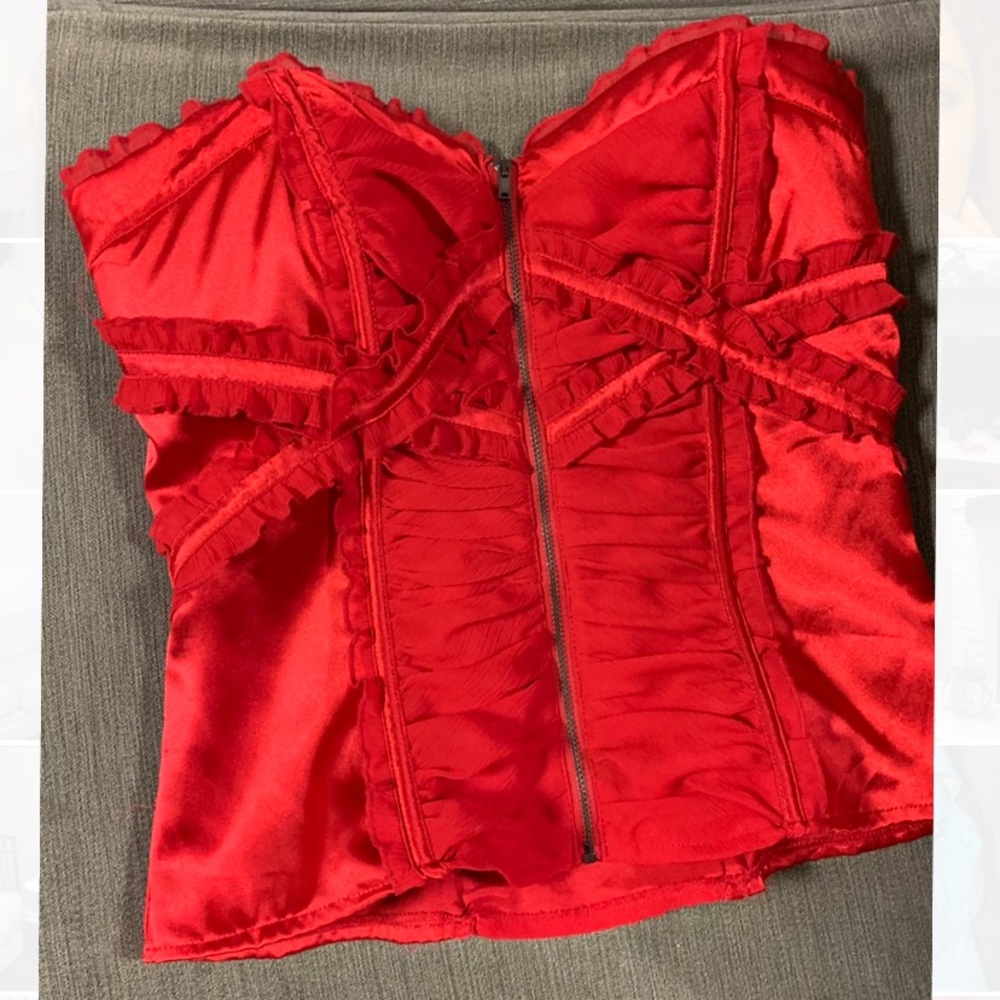 *SOLD* Bebe corset style tube top
